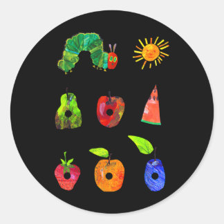 Hungry Funny Book Lover Vintage For Kids Classic Round Sticker