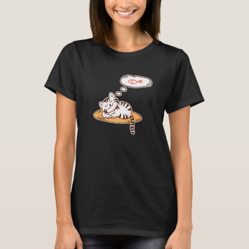 Hungry Funny Cute Cat  Cat Lover  T_Shirt