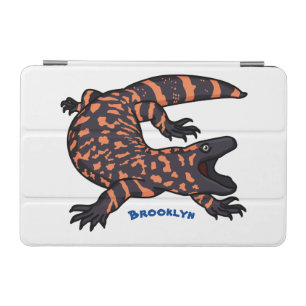 Hungry gila monster lizard cartoon illustration iPad mini cover