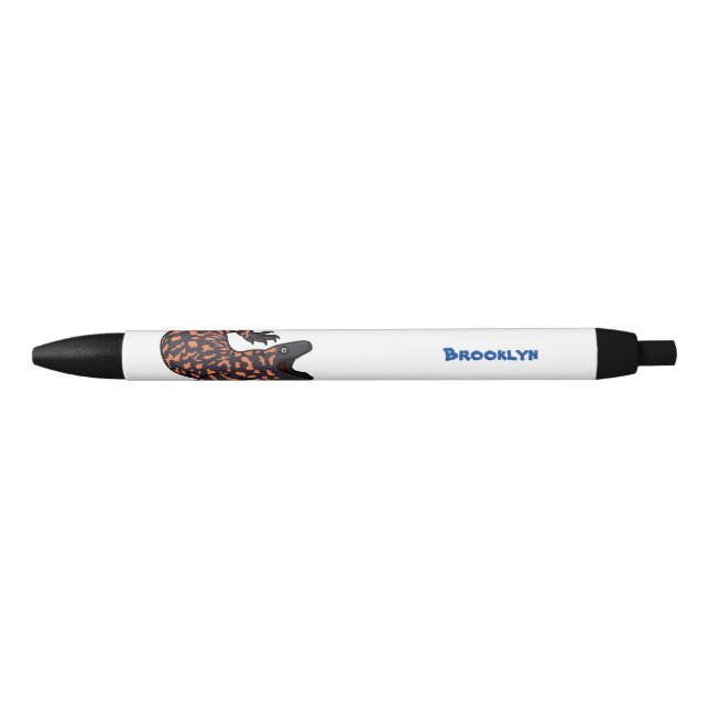 Hungry gila monster lizard cartoon illustration pen (Front)