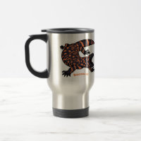 Hungry gila monster lizard cartoon illustration  travel mug