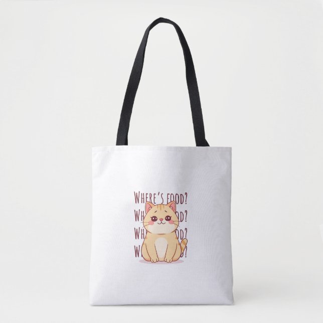 Hungry Ginger Cat  Tote Bag (Front)