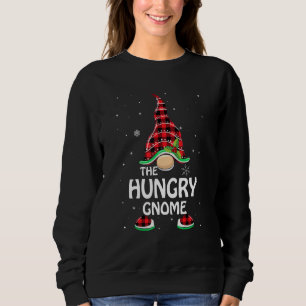 Hungry Gnome Buffalo Plaid Matching Family Christm Sweatshirt