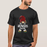 Hungry Gnome Buffalo Plaid Matching Family Christm T-Shirt