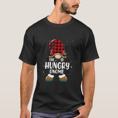 Hungry Gnome Buffalo Plaid Matching Family Christm T_Shirt
