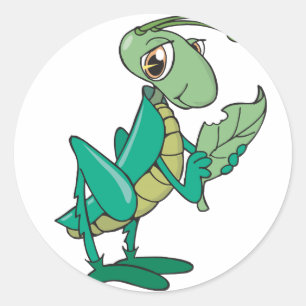 Hungry Grasshopper Classic Round Sticker