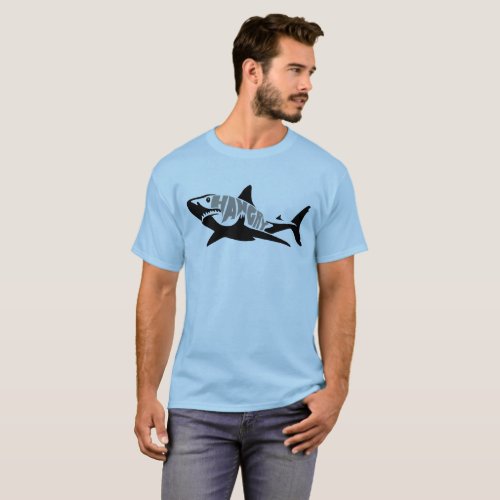 Hungry Great White Shark Cool Hangry Shark Jaws T_Shirt