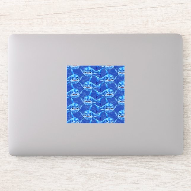 Hungry Great White Sharks  Sticker (Computer)