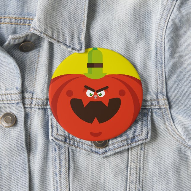 hungry halloween pumpkin button (In Situ)