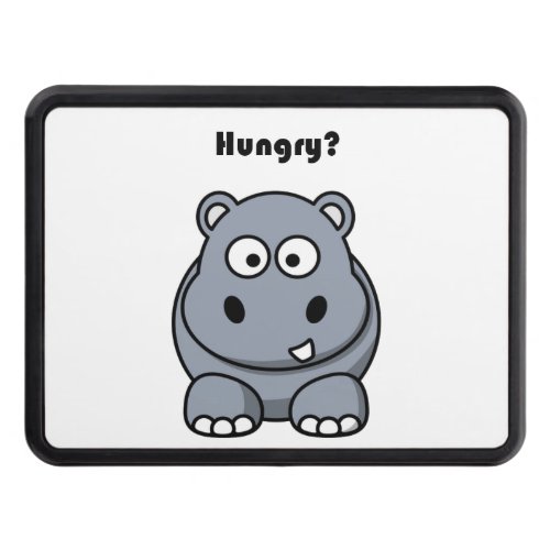 Hungry Hippo Funny Kids Hippopotamus Cartoon Tow Hitch Cover