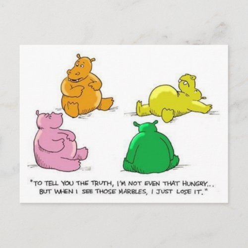 Hungry Hippos _ Postcard