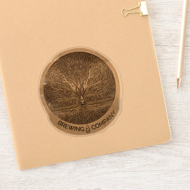 Hungry Hollow Brewing Company Transparent Kiss Cut Sticker (Notebook)