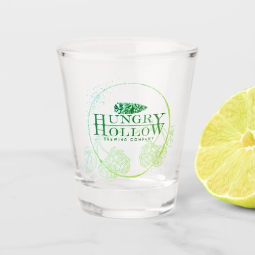 Hungry Hollow Shot Glass Round Logo