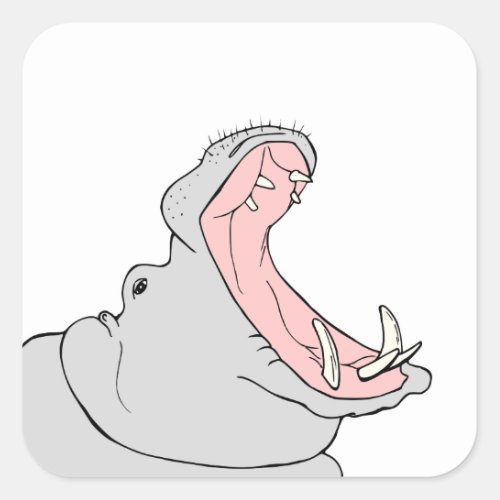 Hungry Hungry Hippo Square Sticker