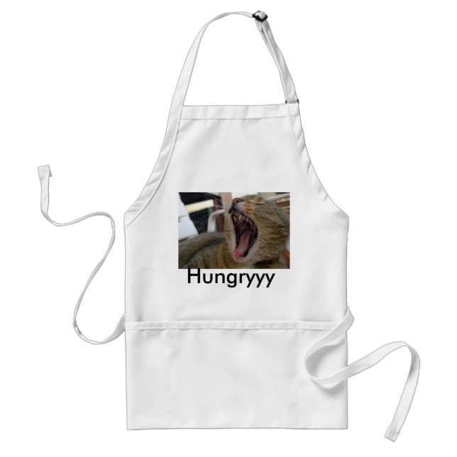 Hungry kitty adult apron (Front)