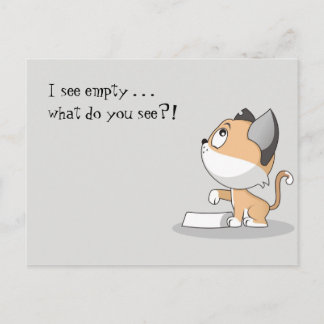 Hungry Kitty: I See Empty Postcard