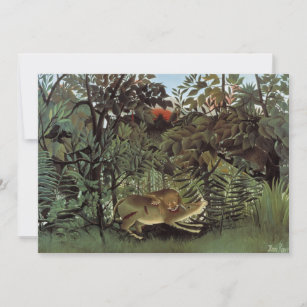 Hungry Lion by Henri Rousseau, Vintage Wild Animal