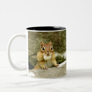 Hungry Little Chipmunk Two-Tone Coffee Mug