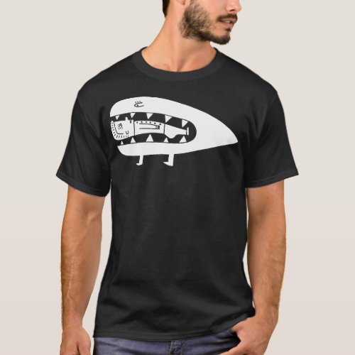 Hungry Monster drawing by Jad Fair  T_Shirt