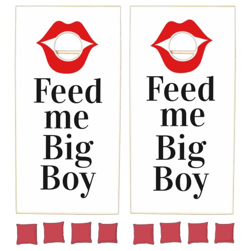 Hungry Mouth FEED ME BIG BOY Cornhole Set