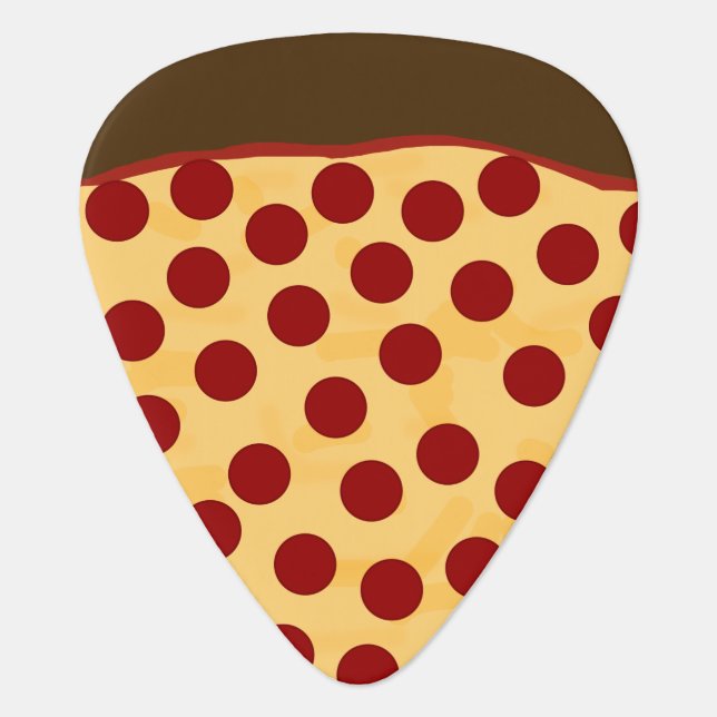 Hungry Musician Pepperoni Pizza Guitar Pick (Front)