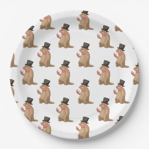 Hungry Phil Groundhog Day Party Paper Plates