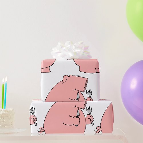 Hungry Pig Wrapping Paper