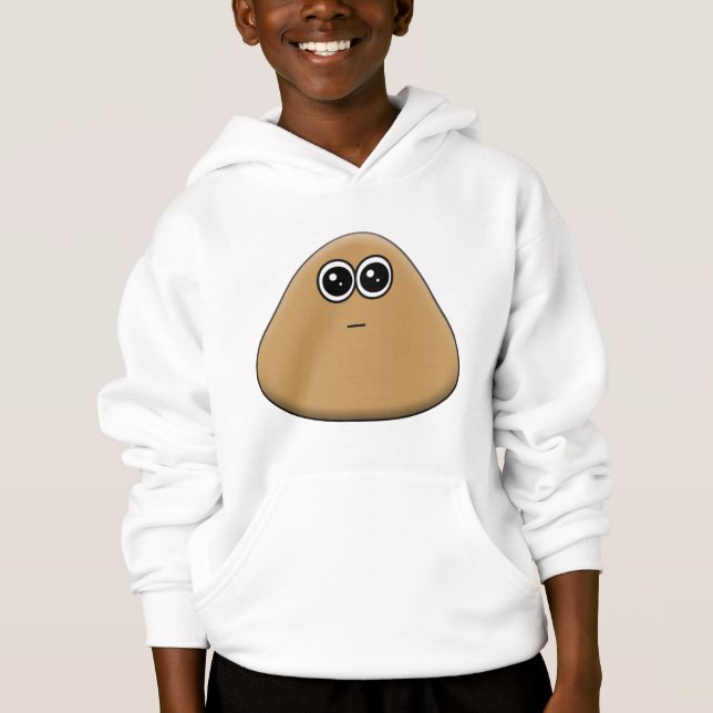 Hungry Pou - Kids Hoodie (Front)
