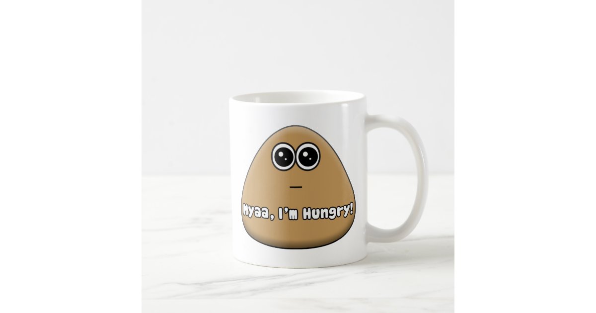 Hungry Pou W Text Coffee Mug