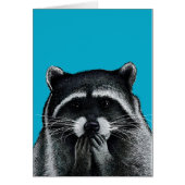 Hungry Raccoon on blue (Front)