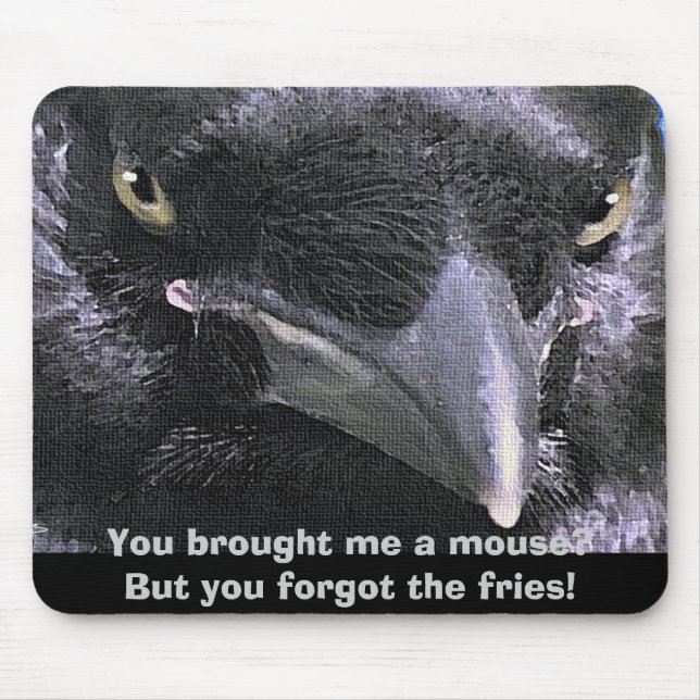 "HUNGRY RAVEN" Mouse Pad (Front)