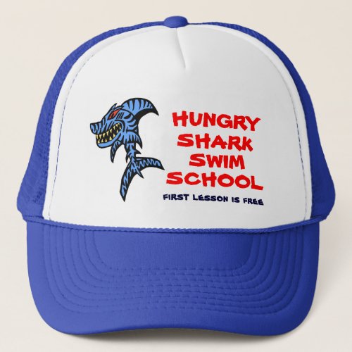 Hungry Shark Swim school Trucker Hat