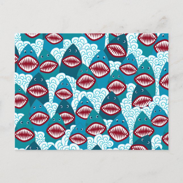 Hungry Sharks Postcard (Front)