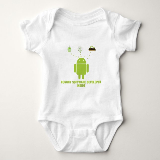 Hungry Software Developer Inside (Android) T-Shirt (Front)
