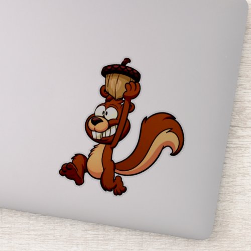 Hungry Squirrel Vinyl Sticker