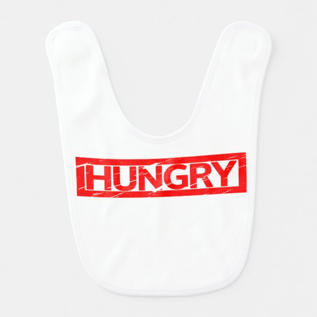 Hungry Stamp Baby Bib (Front)