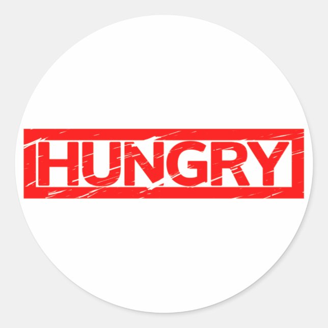 Hungry Stamp Classic Round Sticker (Front)