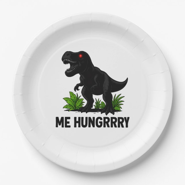 Hungry T-Rexx Paper Plates (Front)