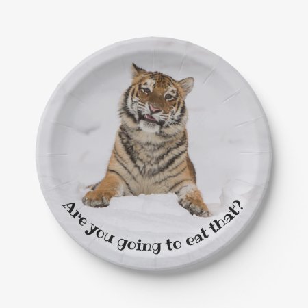 Hungry Tiger Are You Going To Eat That? Paper Plates