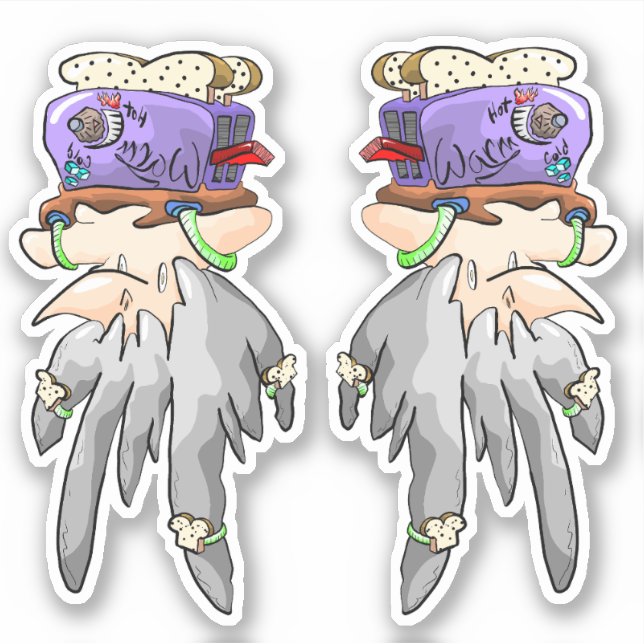 Hungry Toast  Sticker (Front)