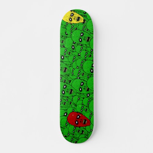 Hungry Undead Zombie Heads Skateboard Deck