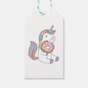 Hungry Unicorns Colorful Unicorn Art Cute Art Gift Tags