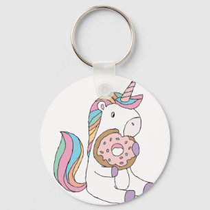 Hungry Unicorns Colorful Unicorn Art Cute Art Keychain