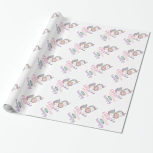 Hungry Unicorns Colorful Unicorn Art Cute Art  Wrapping Paper