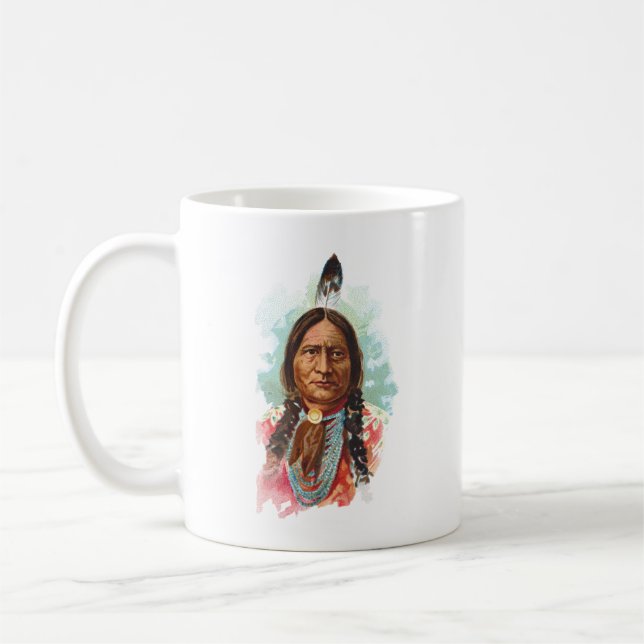 Hunkpapa Sioux Chief: Sitting Bull Coffee Mug (Left)