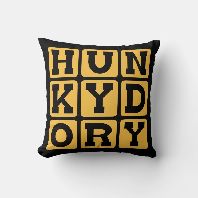 Hunky Dory, Peachy Keen Throw Pillow (Front)
