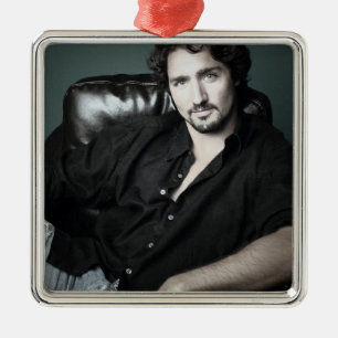 Hunky moustache beard Justin 2006 Metal Ornament
