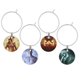Hunky Viking Brothers Wine Glass Charm