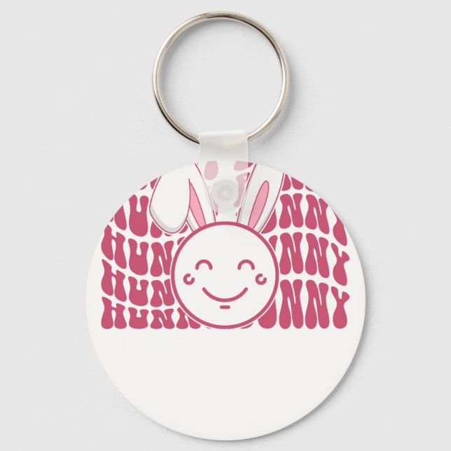 hunny bunny, retro, vintage keychain (Front)