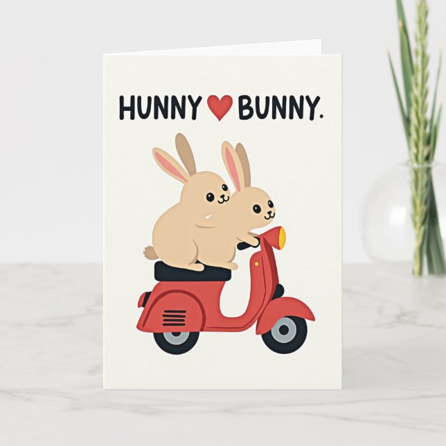Hunny Bunny Scooter Love Card (Front)